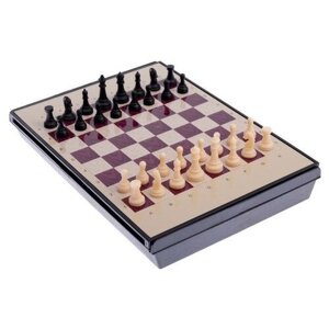 Игра настольная Шахматы, с ящиком, магнитные, 24 х 18 см