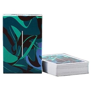 Игральные карты 54 шт, Зелёный градиент, для покера, пасьянса, фокусов, cardistry
