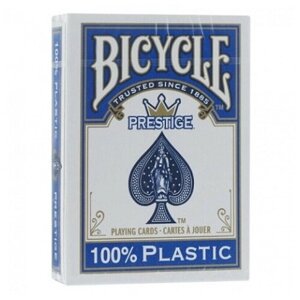 Игральные карты Bicycle Prestige - 100% пластик, синие
