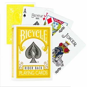 Игральные карты Bicycle Standard Rider Back Yellow, желтые