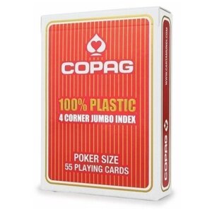 Игральные карты Copag "Copag 4 Corner (Red, Blue) красная рубашка