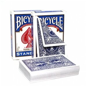Игральные карты для фокусов Bicycle Rider Back (Double Back) Blue/Blue (двойная рубашка), синие