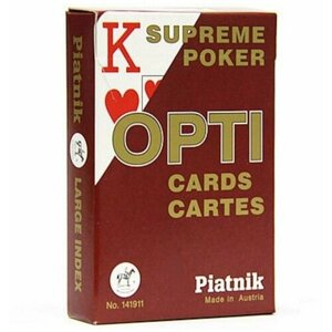 Игральные карты "Опти Покер" 55 листов красные
