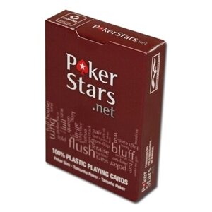 Игральные карты Poker Stars, красная рубашка