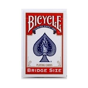 Игральные карты United States Playing Card Company "Bicycle Rider Back Bridge Size", красная рубашка