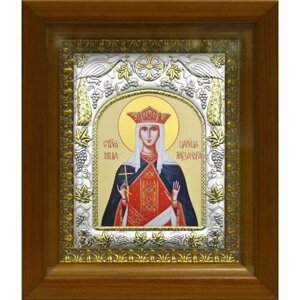 Икона Александра Римская, 14x18 см, в деревянном киоте 20х24 см, арт вк-492