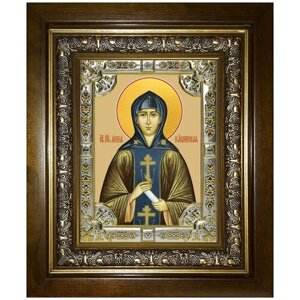 Икона Анна Кашинская благоверная великая княгиня, 18х24 см, в окладе и киоте
