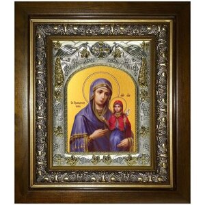 Икона Анна, мать Пресвятой Богородицы, 14х18 см, в окладе и киоте