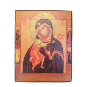 Икона "Богородца. Федоровская", размер иконы - 15x18