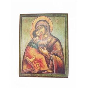 Икона "Богородца Владимирская", размер иконы - 20х25