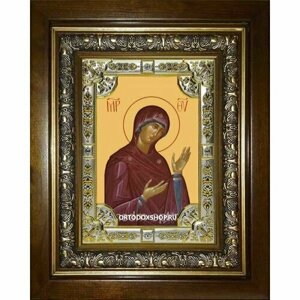 Икона Богородица Деисусная, 18x24 см, со стразами, в деревянном киоте, арт вк-2890