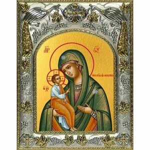 Икона Божьей Матери Александрийская 14x18 в серебряном окладе, арт вк-2719