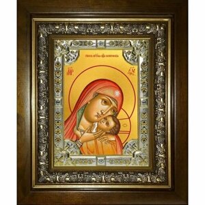 Икона Божьей Матери Касперовская, 18x24 см, со стразами, в деревянном киоте, арт вк-3240