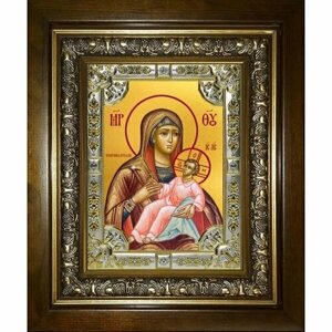 Икона Божьей Матери Козельщанская, 18x24 см, со стразами, в деревянном киоте, арт вк-3250
