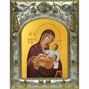 Икона Божьей Матери Муромская 14x18 в серебряном окладе, арт вк-2950