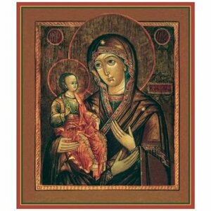Икона Божьей Матери Троеручица 13 на 16 см, арт MSM-2091r