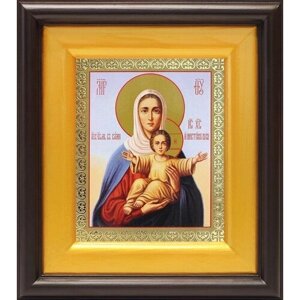 Икона Божией Матери "Аз есмь с вами и никтоже на вы", киот 16,5*18,5 см
