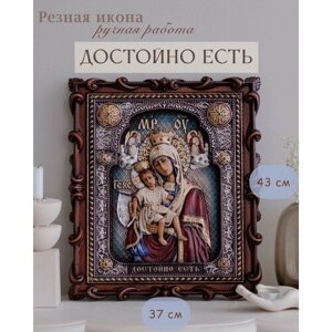 Икона Божией Матери Достойно есть 43х37 см от Иконописной мастерской Ивана Богомаза