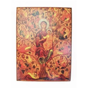Икона Божией Матери "Древо Иессеево", размер иконы - 10x13