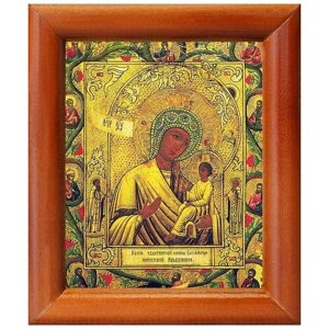 Икона Божией Матери "Хлебенная", деревянная рамка 8*9,5 см