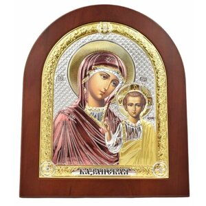 Икона Божией Матери Казанская 6391 (CW/WC), 8.5х10.2 см, 1 шт., цвет: золотистый