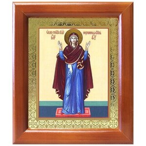 Икона Божией Матери "Нерушимая Стена", деревянная рамка 12,5*14,5 см