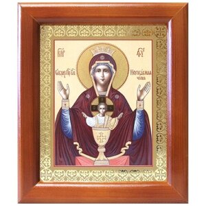Икона Божией Матери «Неупиваемая чаша», деревянная рамка, 12.5х14.5 см