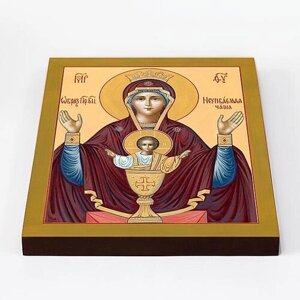 Икона Божией Матери "Неупиваемая Чаша"лик № 013), печать на доске 20*25 см