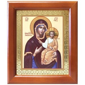 Икона Божией Матери "Одигитрия" Смоленская, в рамке 12,5*14,5 см