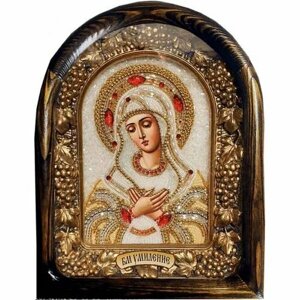 Икона Божией Матери Умиление из бисера, арт ДИ-710