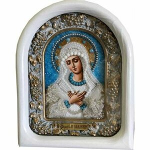 Икона Божией Матери Умиление из бисера, арт ДИ-718