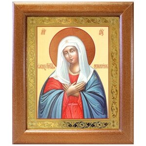 Икона Божией Матери "Умиление", широкая деревянная рамка 19*22,5 см