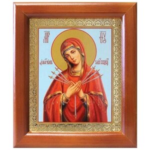 Икона Божией Матери "Умягчение злых сердец", рамка 12,5*14,5 см