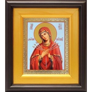 Икона Божией Матери "Умягчение злых сердец", широкий киот 16,5*18,5 см