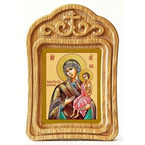 Икона Божией Матери "Воспитание", в резной деревянной рамке