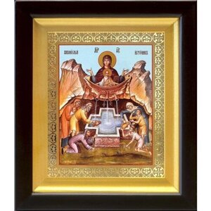 Икона Божией Матери "Живоносный Источник", киот 14,5*16,5 см