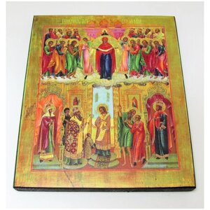 Икона "Божия матерь Покров", размер иконы - 30x40