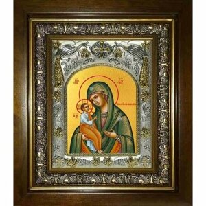 Икона Божья Матерь Александрийская, 14x18 см, в деревянном киоте 20х24 см, арт вк-2790
