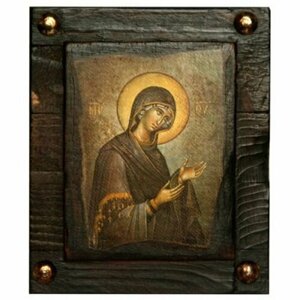 Икона Божья Матерь Деисусная под старину 12*10 см арт ДВ-065