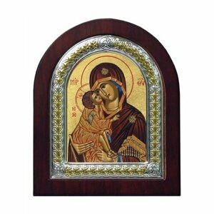 Икона Божья Матерь Донская в серебряном окладе 21*15 см см арт ДВ-086