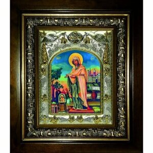 Икона Божья Матерь Геронтисса, 14x18 см, в деревянном киоте 20х24 см, арт вк-5663