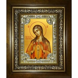 Икона Божья Матерь Помощница в родах, 18x24 см, со стразами, в деревянном киоте, арт вк-3202