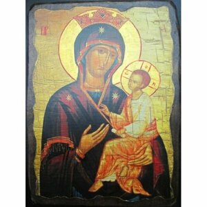 Икона Божья Матерь Скоропослушница под старину (17 х 23 см), арт IDR-559