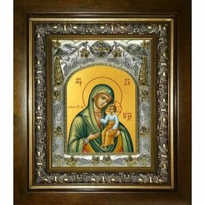 Икона Божья Матерь Виленская, 14x18 см, в деревянном киоте 20х24 см, арт вк-2778