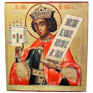 Икона Царь Соломон, на доске 14,5х16 см