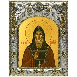 Икона Димитрий Прилуцкий, 14х18 см, в окладе