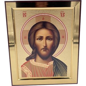 Икона Христос Спаситель, с золочением 18*20 см