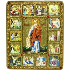 Икона Илия Фесфитянин с житийными клеймами, арт ИРП-795