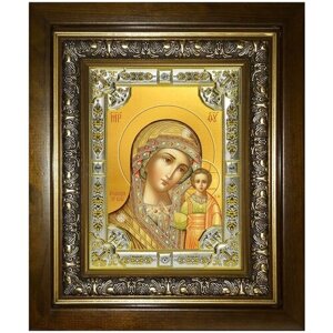 Икона Казанская Божия Матерь, 18х24 см, в окладе и киоте