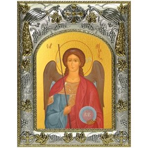 Икона Михаил Архангел, 14х18 см, в окладе